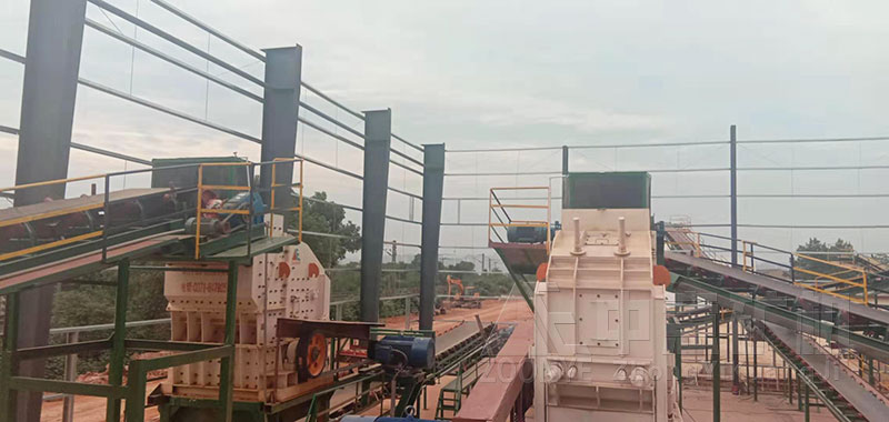 建筑垃圾破碎機安裝中