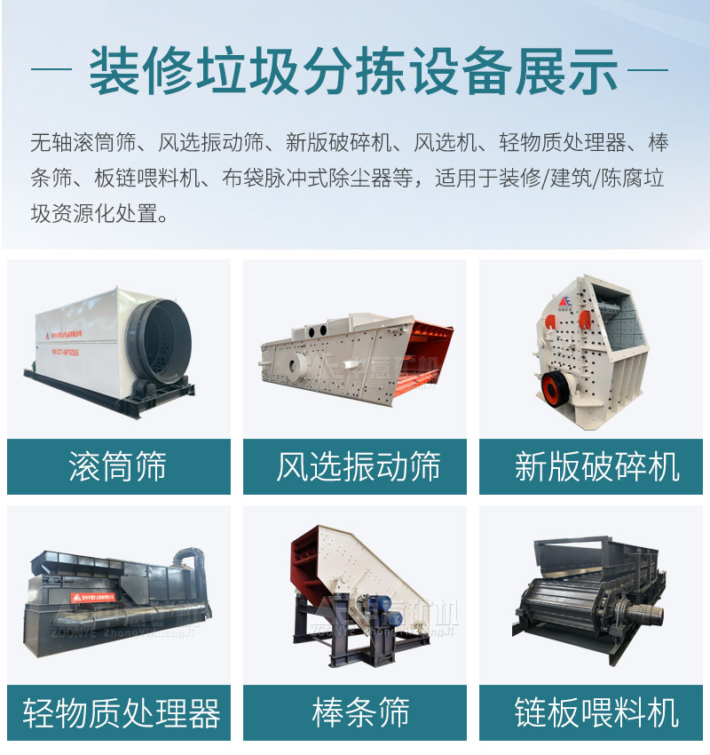 中意裝修垃圾處理設備展示