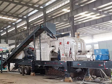 3分鐘10噸料！安徽黃山移動式建筑垃圾處理設備投入使用